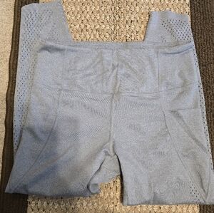 Members Mark Everyday Perforated Gray Seamless Leggings, Size L